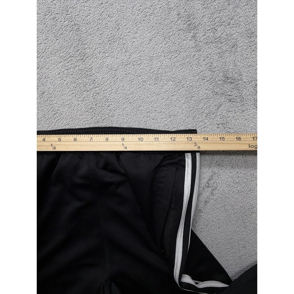 Adidas Track Pants Youth Large Black Three Stripes Ankle Zip Soccer Training‎